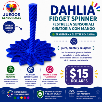 🌼 Dahlia Fidget Sensorial Dahlia Fidget Sensory Flower Spinner